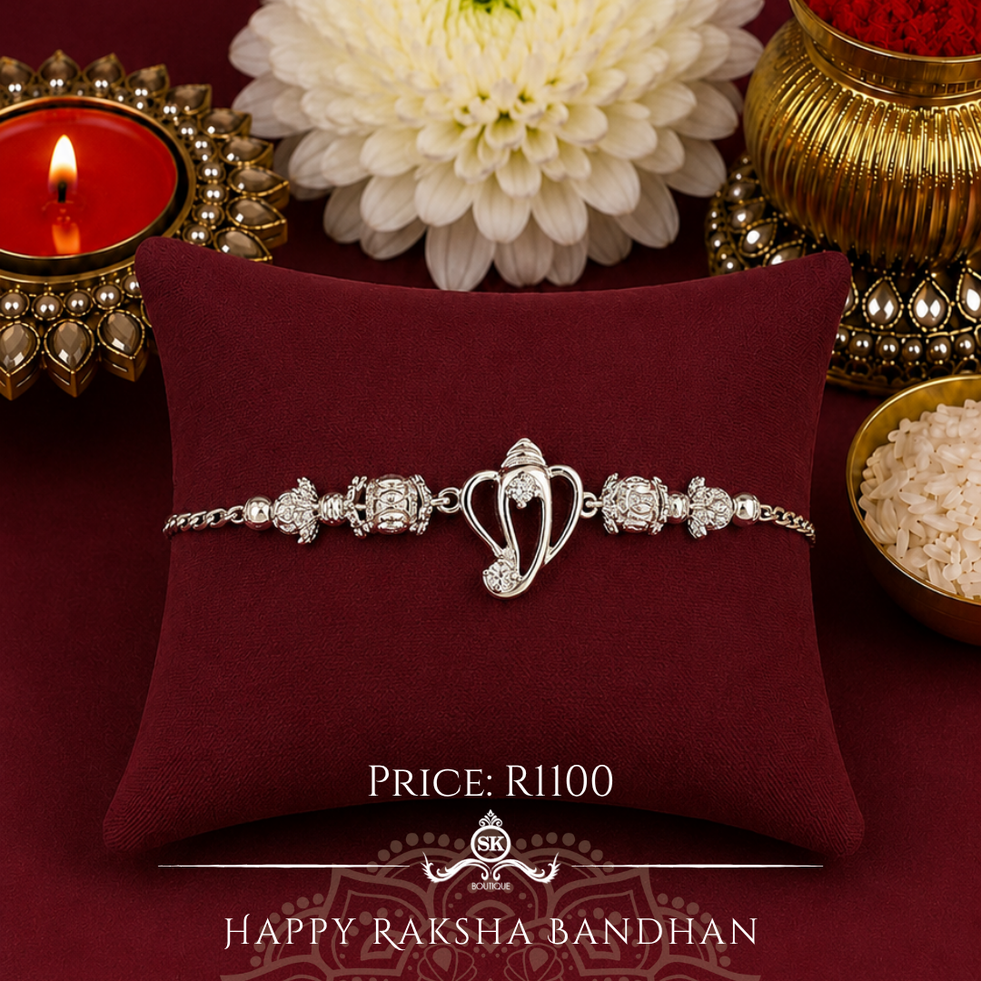 Cutout Ganesh 925 Sterling Silver Designer Bracelet