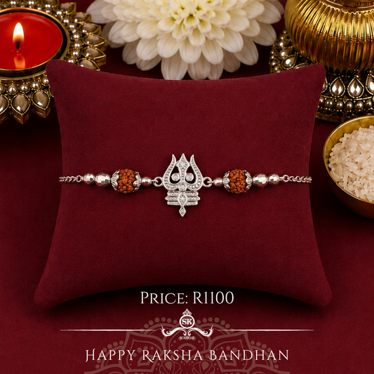 Trishul 925 Sterling Silver Designer Bracelet