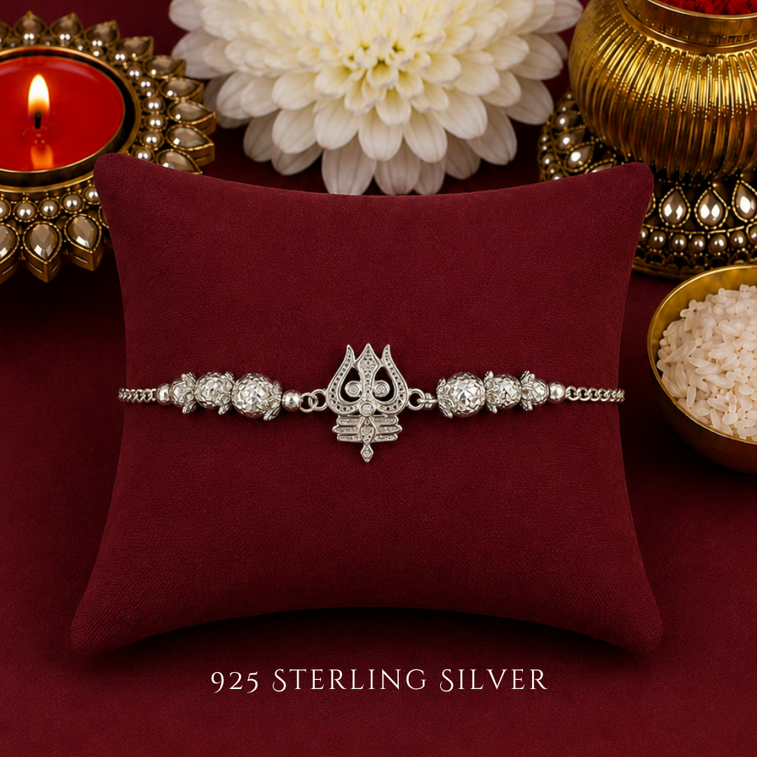 Trishul 925 Sterling Silver Designer Bracelet