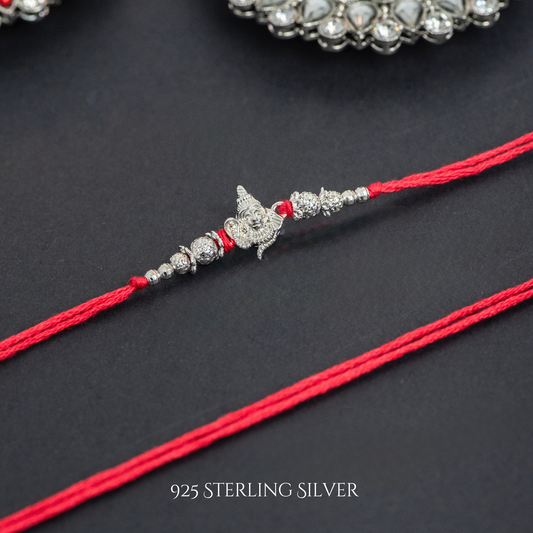 Shiv with Rudraksh 925 Sterling Silver Designer Laxmi String