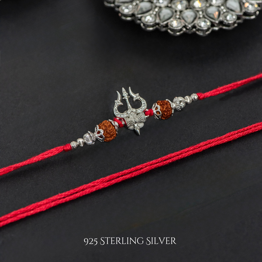 Trishul 925 Sterling Silver Designer Laxmi String