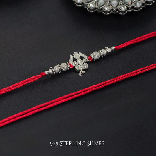 Trishul with Rudraksh 925 Sterling Silver Designer Laxmi String