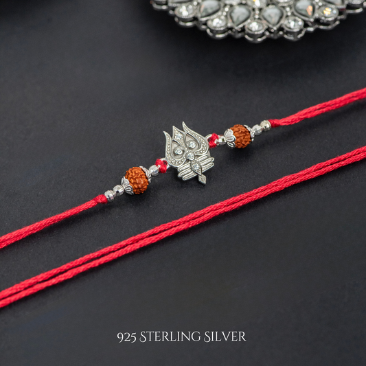 Trishul 925 Sterling Silver Designer Laxmi String
