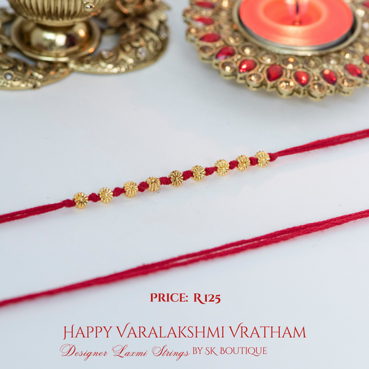 9 Flower Beaded Spaced Designer Laxmi String