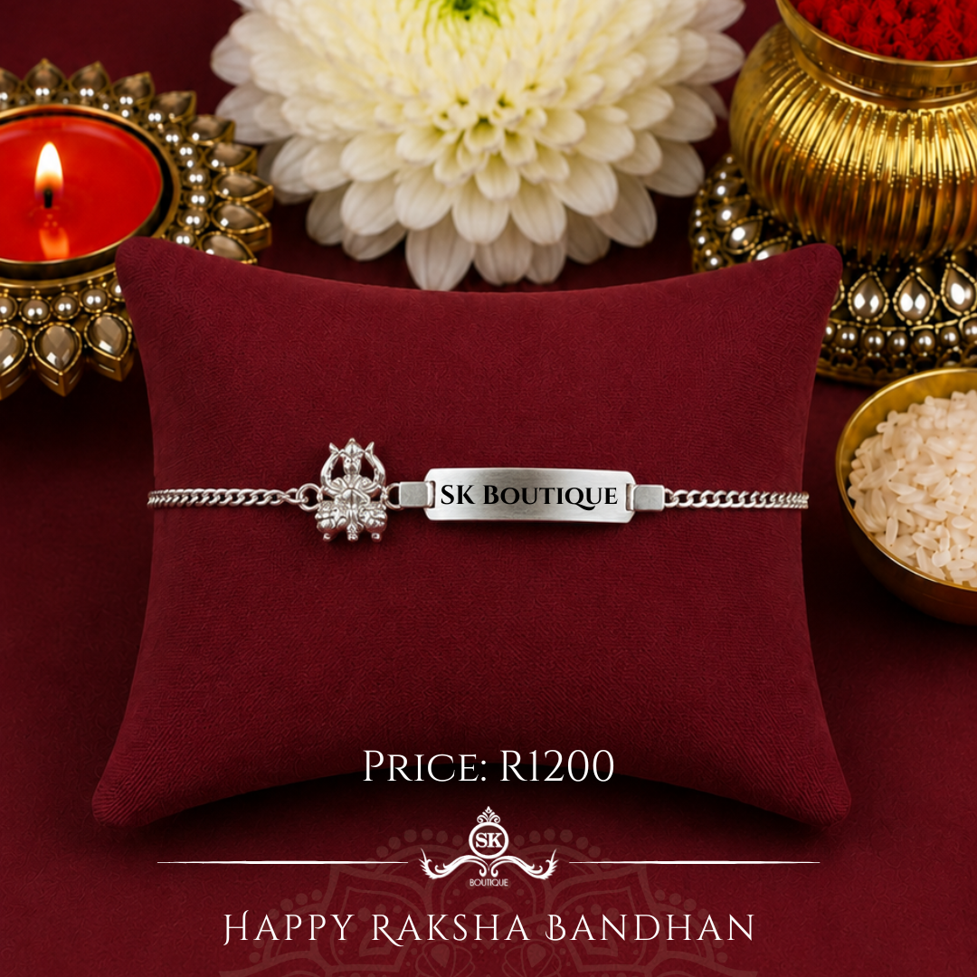 Trishul Customisable Designer Rakhi Bracelet