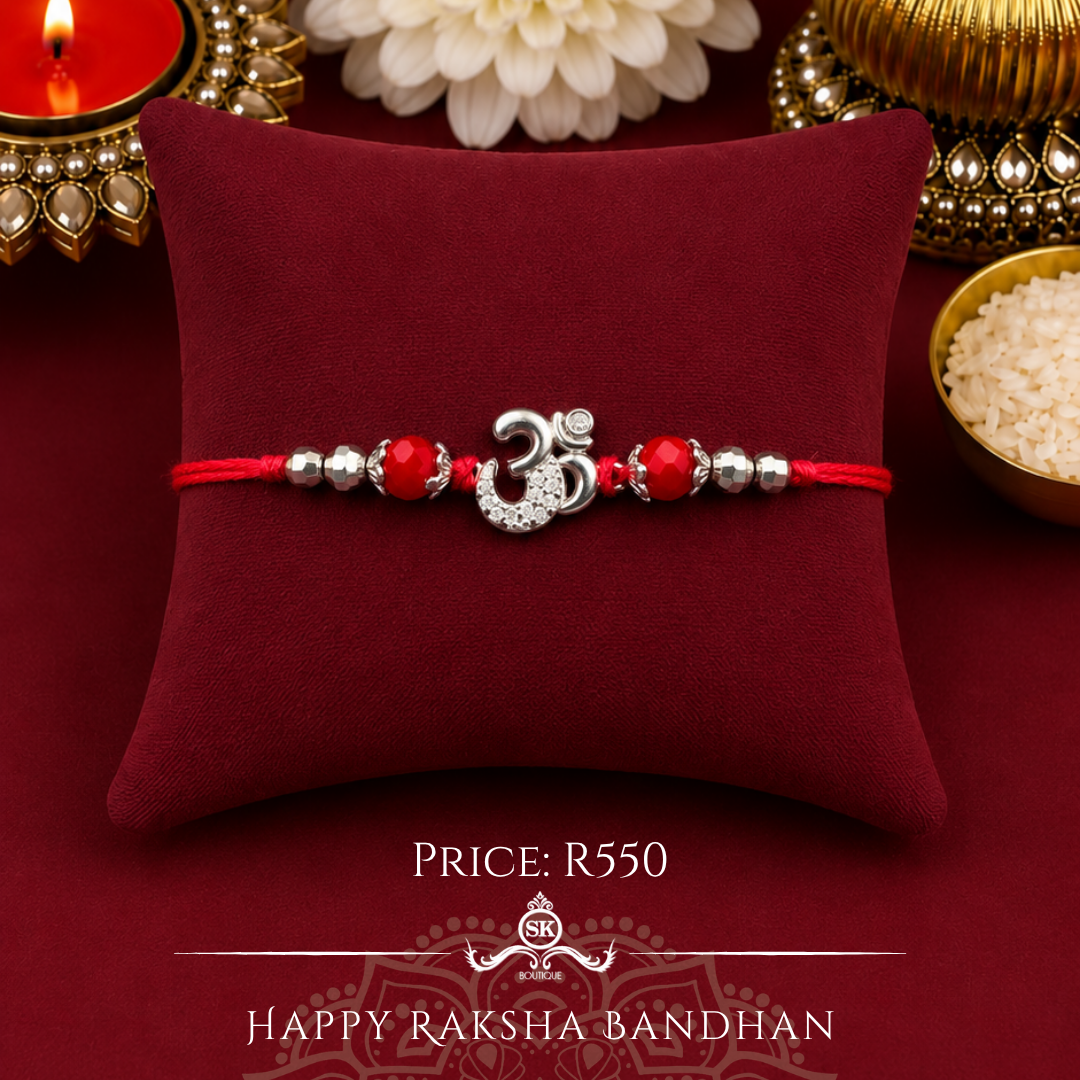 Aum 925 Sterling Silver Desigenr Rakhi