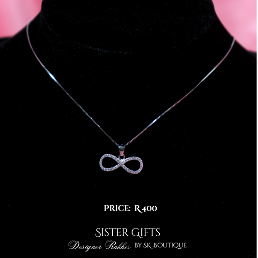 Infinity 925 Sterling Silver Necklace Set