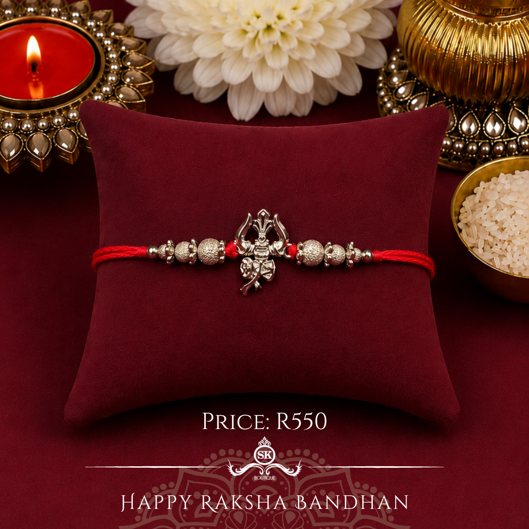 Trishul 925 Sterling Silver Designer Rakhi