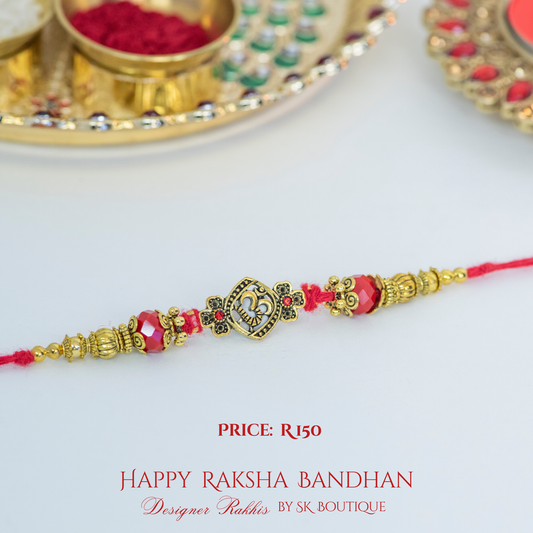 Aum with Red Designer Rakhi