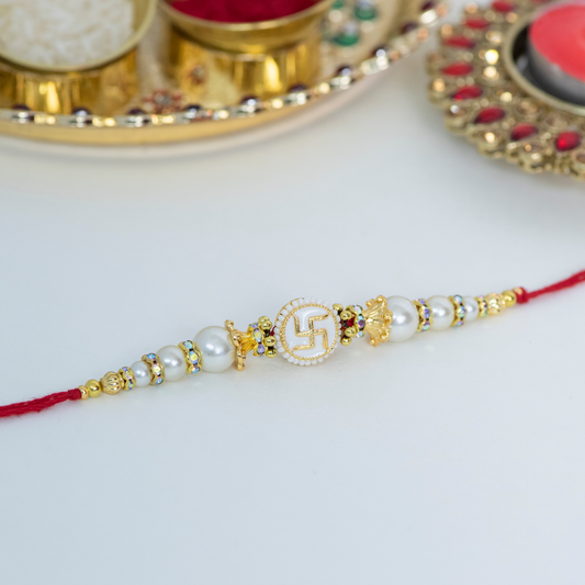 Red Swastika Designer Rakhi