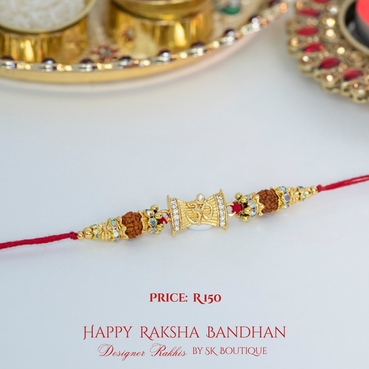 Aum in Damru with Rudrash Designer Rakhi