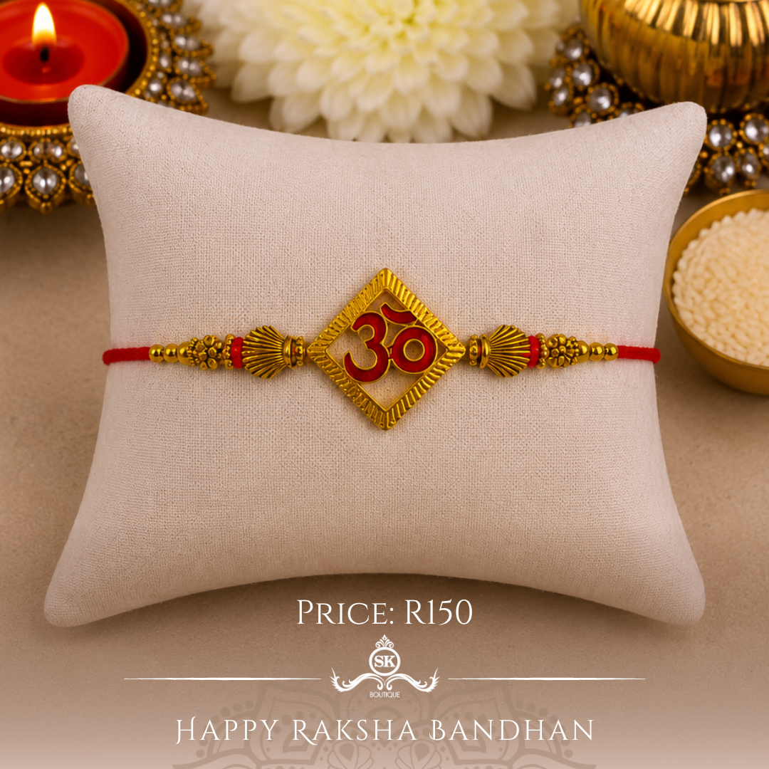 Cutout Aum with Shells Designer Rakhis