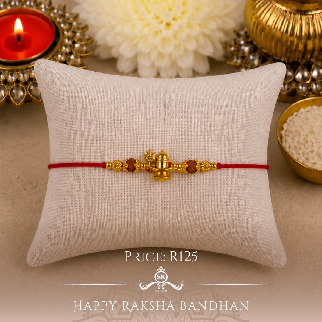 Mini Shivling with Rudraksh Designer Rakhi