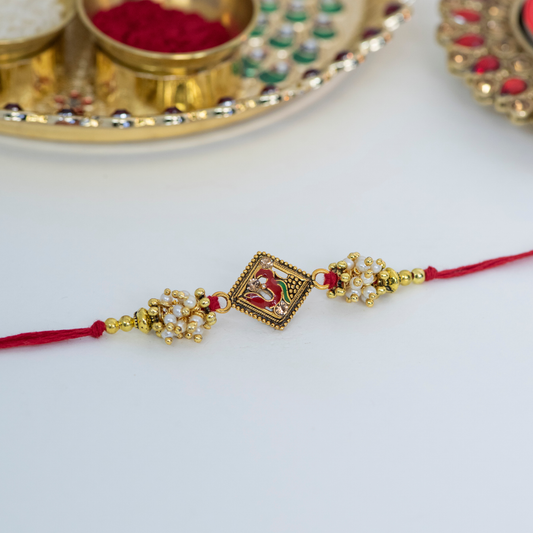 Colourful Aum with Rudraksh