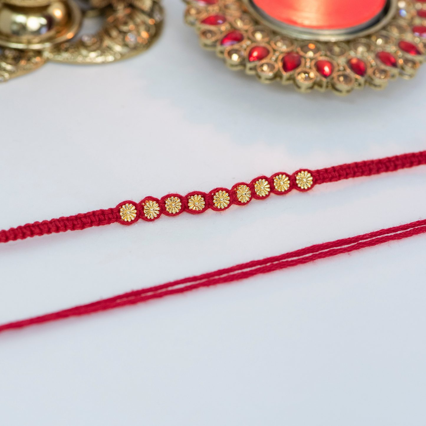 Floral Beaded Knotted Designer Laxmi String