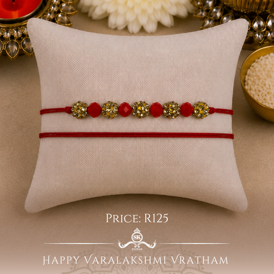 9 Swarovski & Red Crystals Designer Laxmi String