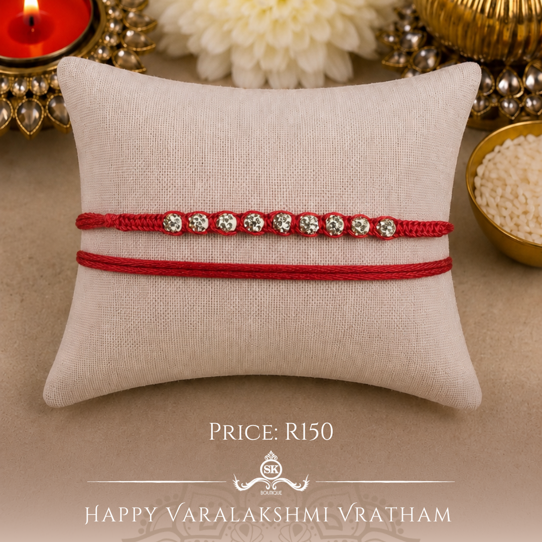 Silver Swarovski Knotted Designer Laxmi String