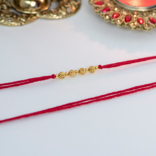 Flower with Silver Swarovski Beaded Designer Laxmi String