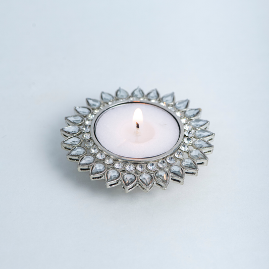 Red & Silver Simple Diya