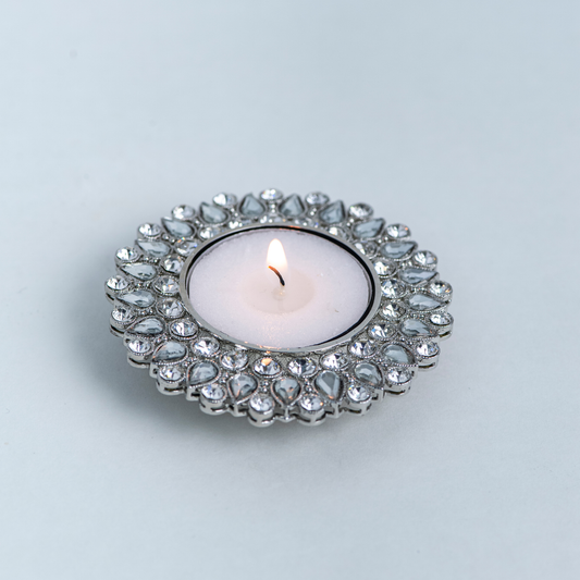 Green & Silver Complex Diya