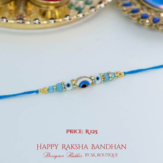 Light Blue Evil Eye Designer Rakhi