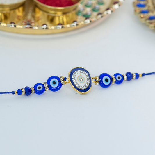 Light Blue Evil Eye Designer Rakhi
