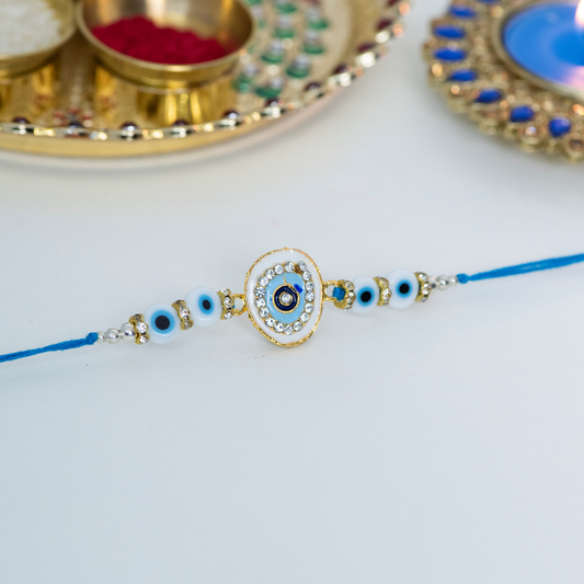 Dark Blue Evil Eye Designer Rakhi