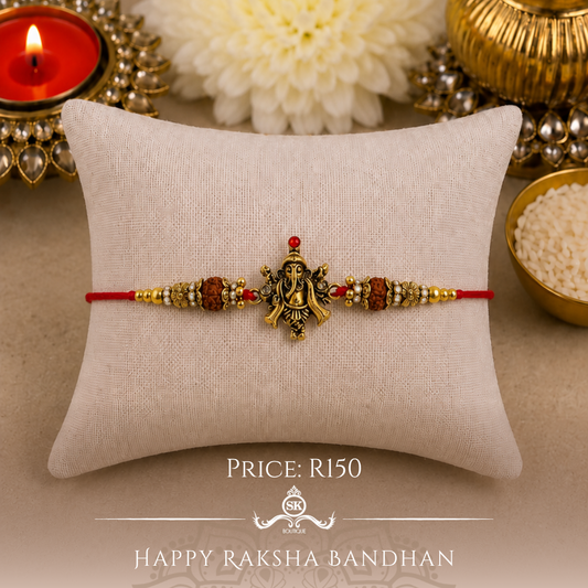 Ganesha with Rudraksh Designer Rakhi
