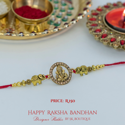 Ganesha with Elephants Designer Rakhi