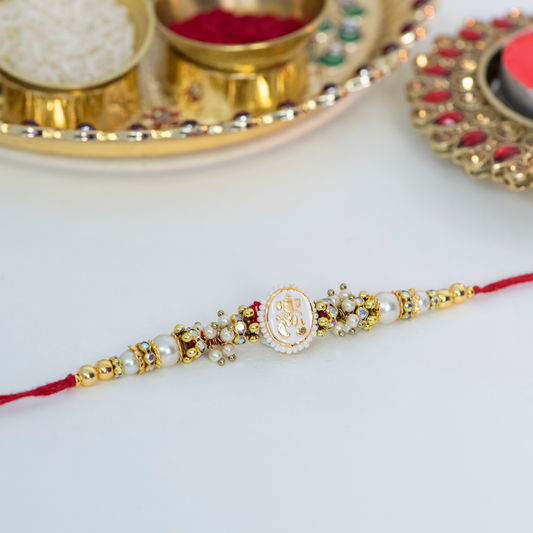 Red Ganesha Designer Rakhi