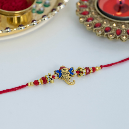 Blue Colourful Ganesha Designer Rakhi