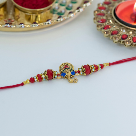 Blue Colourful Ganesha Designer Rakhi