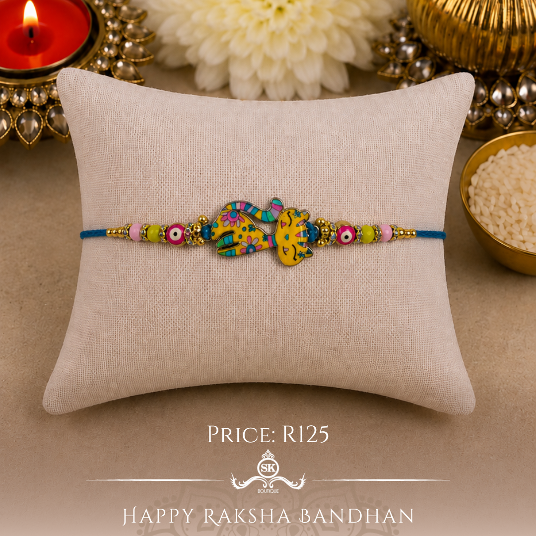 Colourful Cat Designer Rakhi