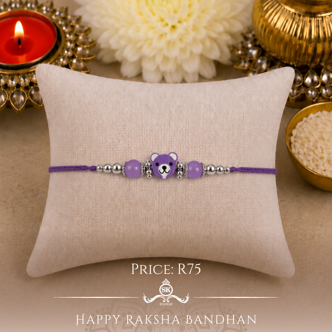 Purple Teddy Designer Rakhi