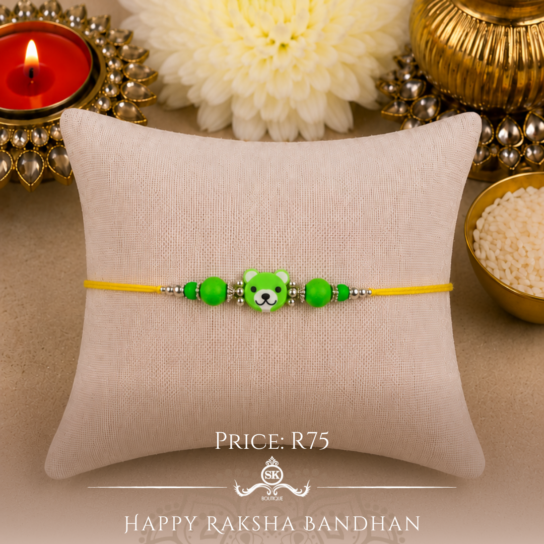 Green Teddy Designer Rakhi