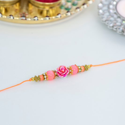 Pink Flower Kids Designer Rakhi