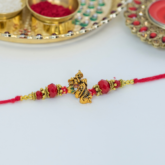 Radha Krishna with Rudraksh Designer Rakhi