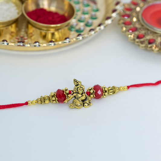 Baby Krishna with Rudraksh Designer Rakhi