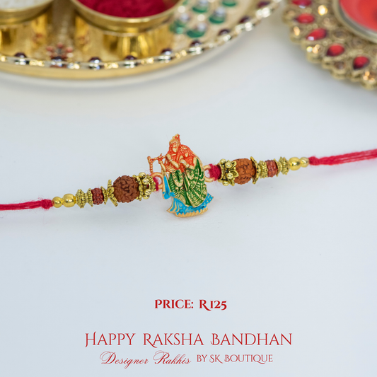 Colourful Radha Krishna Designer Rakhi
