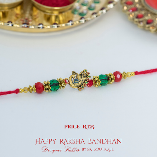 Colourful Peacock Designer Rakhi
