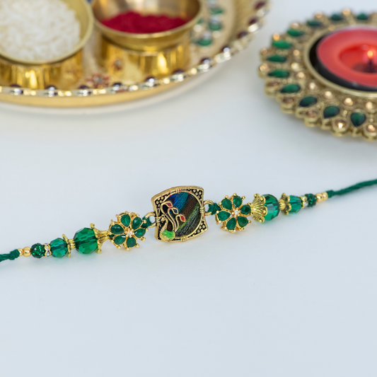 Peacock Feather Designer Rakhi