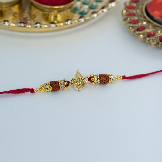 Lord Shiva with Rudraksh Designer Rakhi