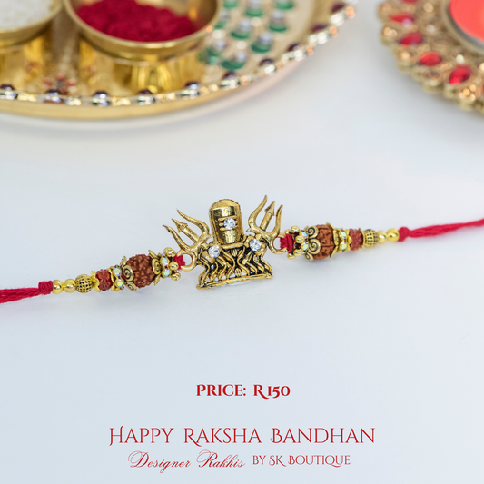 XL Shivling with Rudraksh Designer Rakhi