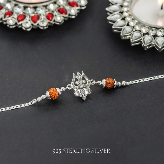 Trishul 925 Sterling Silver Designer Bracelet