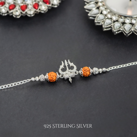 Trishul 925 Sterling Silver Designer Bracelet