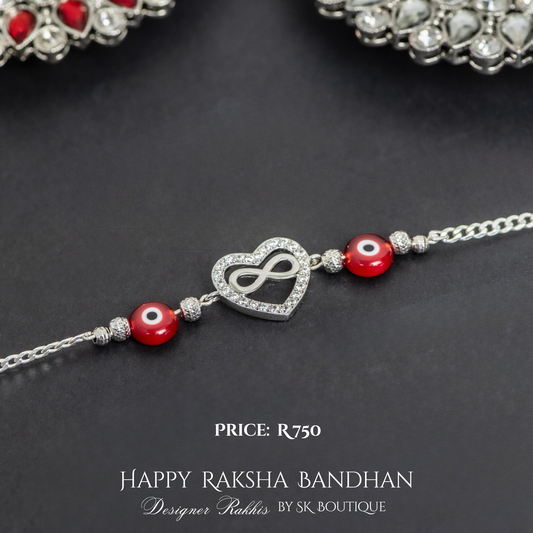 Heart with Infinity 925 Steriling Silver Designer Bracelet