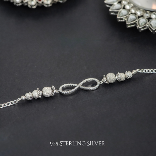 Medium Infinity 925 Sterling Silver Designer Bracelets