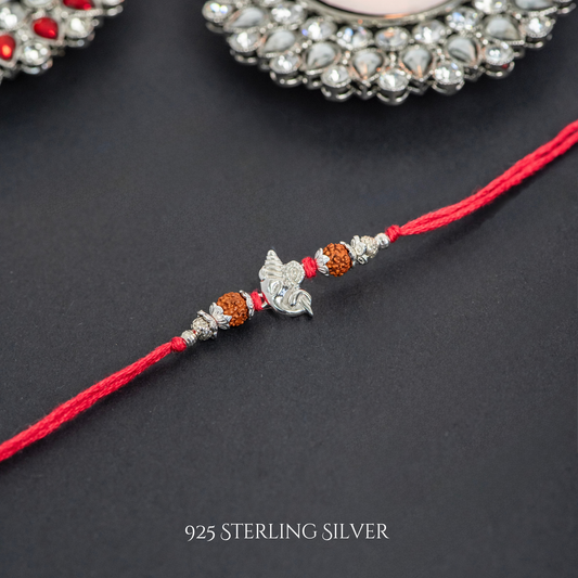 Ganesh 925 Sterling Silver Rakhi