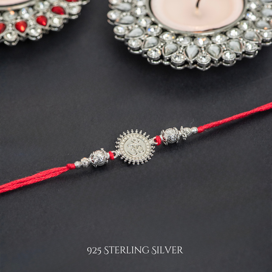 Aum 925 Sterling Silver Desigenr Rakhi
