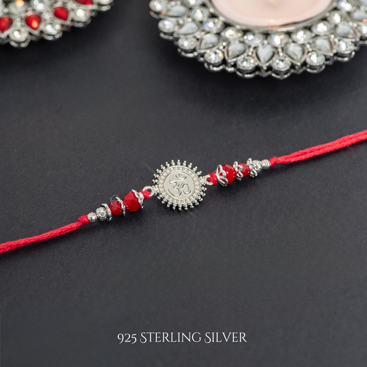 Aum 925 Sterling Silver Desigenr Rakhi